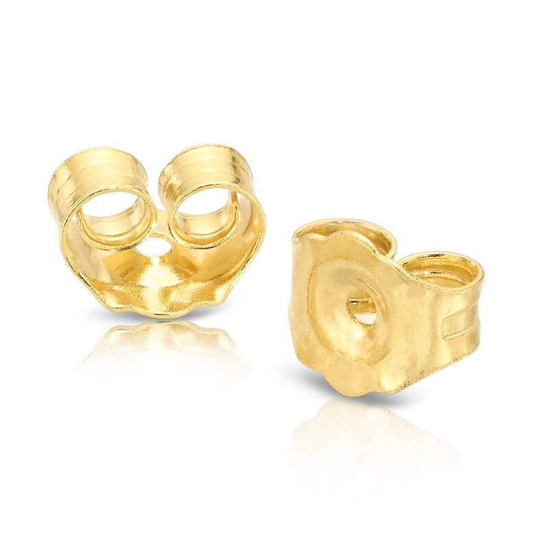 Main Image 3 of Sterling Silver & 18ct Gold Plated Vermeil Ruby Stud Earrings