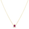 Thumbnail Image 0 of Sterling Silver & 18ct Gold Plated Vermeil Ruby Bezel Necklace