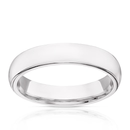 9ct White Gold 5mm Extra Heavy Court Ring