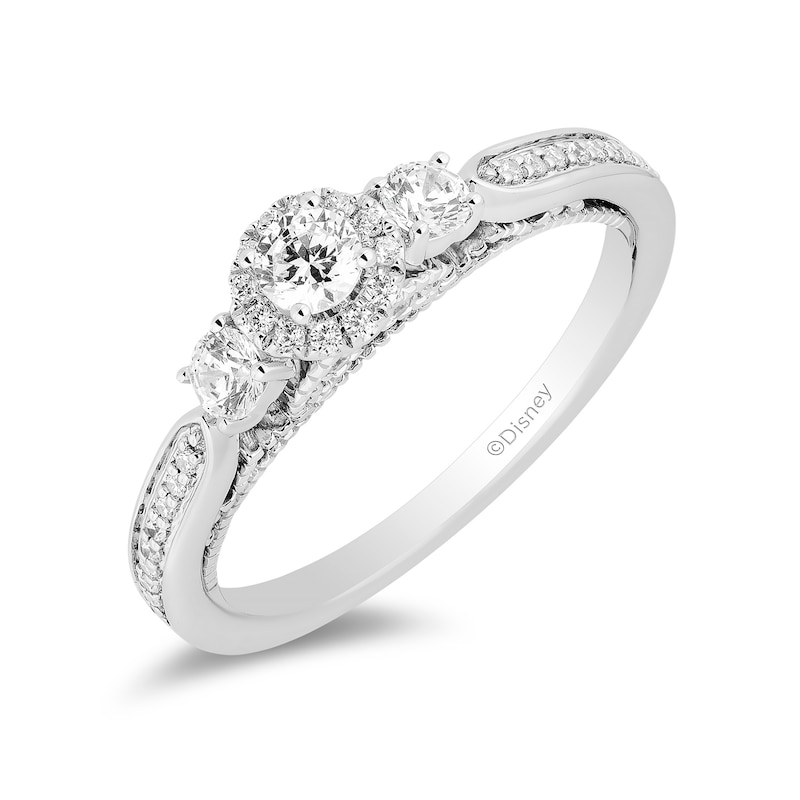 Main Image 3 of Enchanted Disney Fine Jewellery 0.50ct Diamond Jasmine Ring
