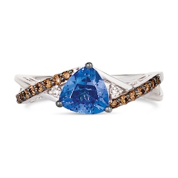 Le Vian 14ct Vanilla Gold 0.18ct Diamond & Tanzanite Ring