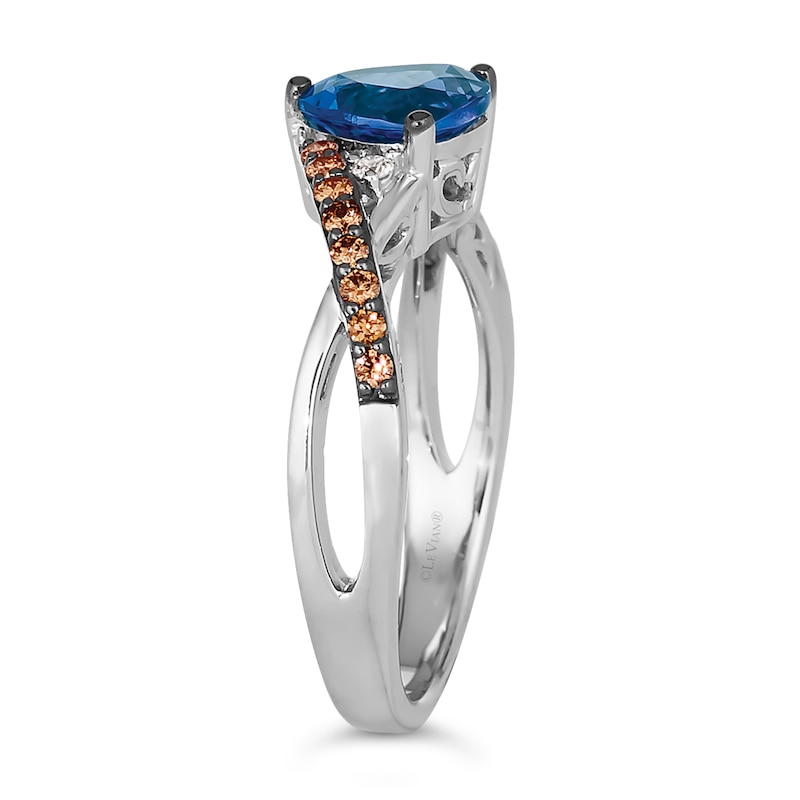 Main Image 2 of Le Vian 14ct Vanilla Gold 0.18ct Diamond & Tanzanite Ring