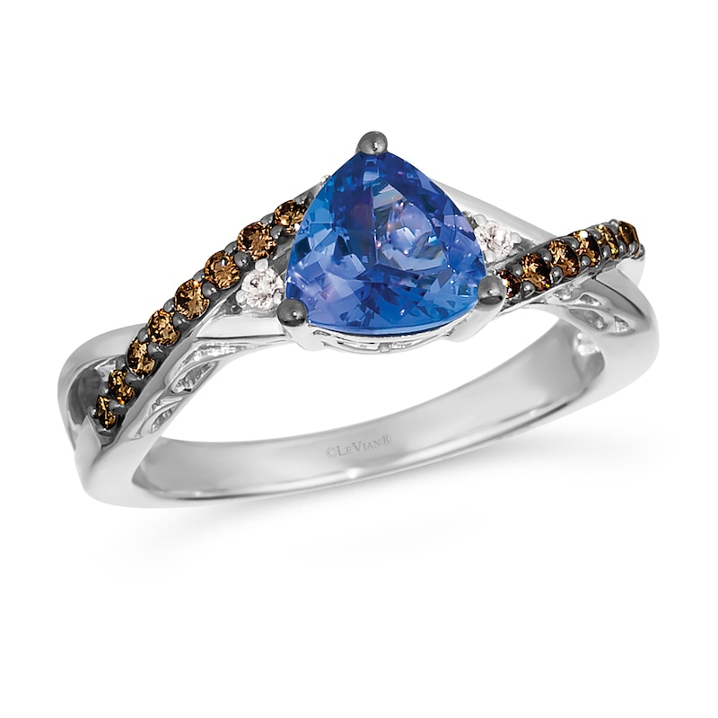Main Image 4 of Le Vian 14ct Vanilla Gold 0.18ct Diamond & Tanzanite Ring