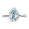 Thumbnail Image 1 of Le Vian 14ct Vanilla Gold 0.29ct Diamond & Aquamarine Ring