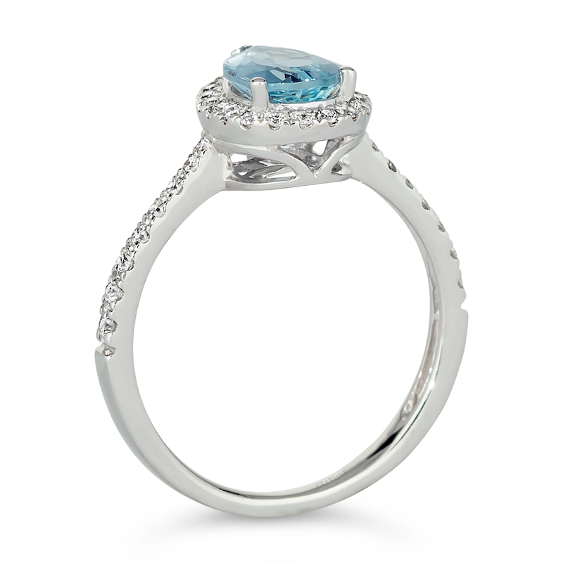 Main Image 2 of Le Vian 14ct Vanilla Gold 0.29ct Diamond & Aquamarine Ring