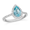 Thumbnail Image 3 of Le Vian 14ct Vanilla Gold 0.29ct Diamond & Aquamarine Ring