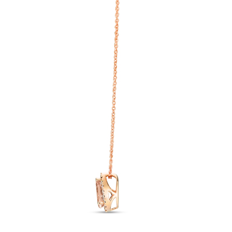 Main Image 2 of Le Vian 14ct Rose Gold 0.11ct Diamond & Morganite Pendant