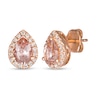 Thumbnail Image 1 of Le Vian 14ct Rose Gold 0.23ct Diamond & Morganite Earrings