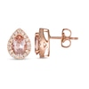 Thumbnail Image 2 of Le Vian 14ct Rose Gold 0.23ct Diamond & Morganite Earrings