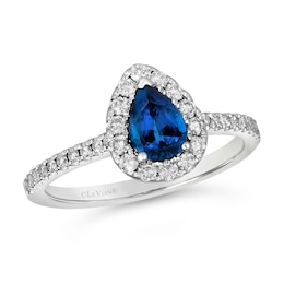 Le Vian 14ct Vanilla Gold 0.37ct Diamond & Sapphire Ring