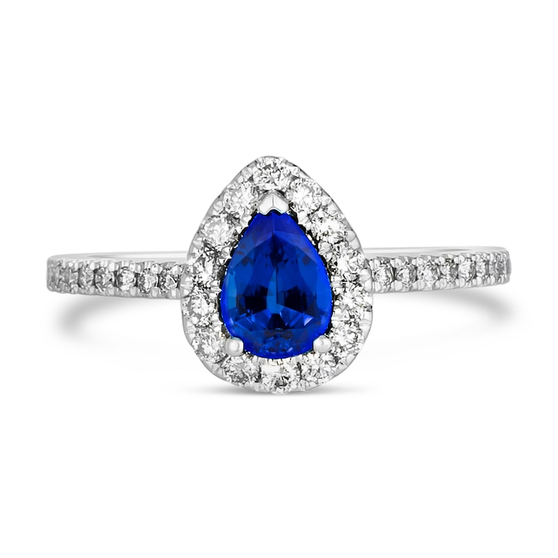 Le Vian 14ct Vanilla Gold 0.37ct Diamond & Sapphire Ring