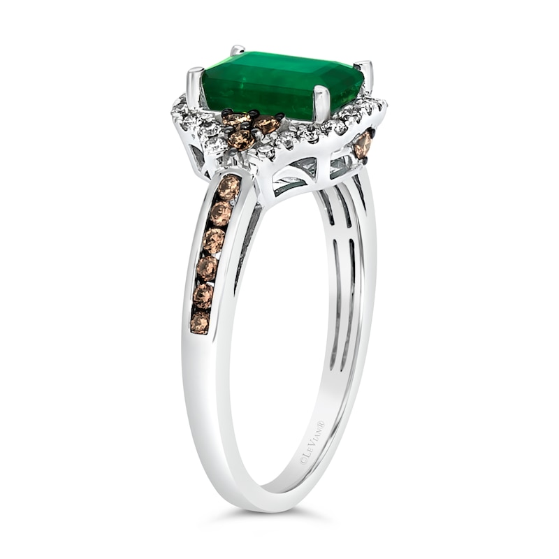 Main Image 3 of Le Vian 14ct Vanilla Gold 0.37ct Diamond & Emerald Ring