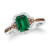 Thumbnail Image 4 of Le Vian 14ct Vanilla Gold 0.37ct Diamond & Emerald Ring