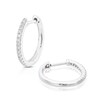 Thumbnail Image 1 of Sterling Silver Diamond 0.15ct Hoop Earrings