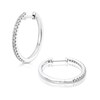 Thumbnail Image 1 of Sterling Silver Diamond 0.25ct Hoop Earrings