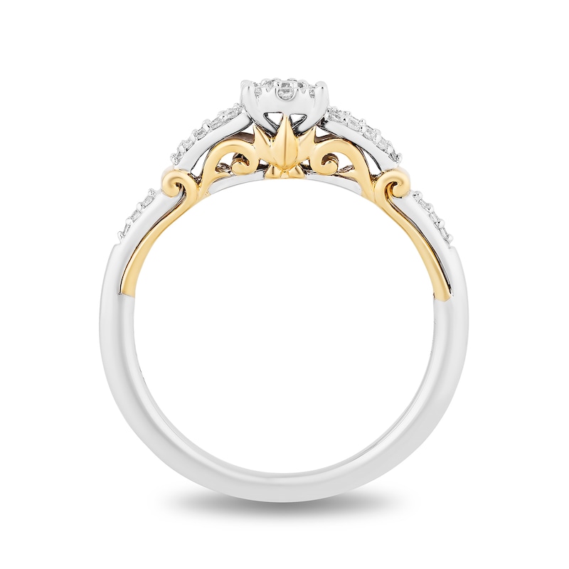 Main Image 2 of Enchanted Disney Fine Jewellery 0.20ct Diamond Tiana Ring