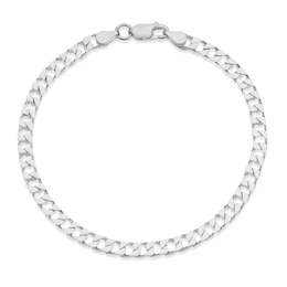 Men's Silver Square Curb Bracelet 8.25''