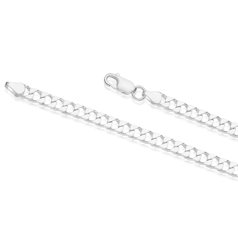Men's Silver Square Curb Bracelet 8.25''