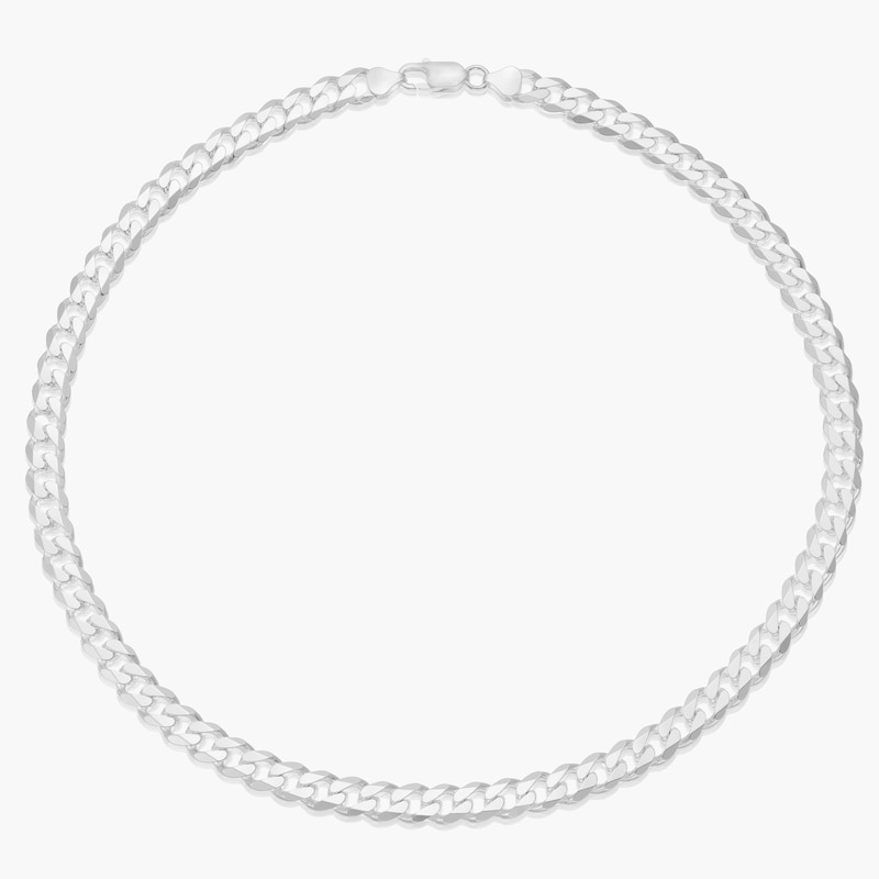 Main Image 2 of Men's Sterling Silver 20" Curb Chain