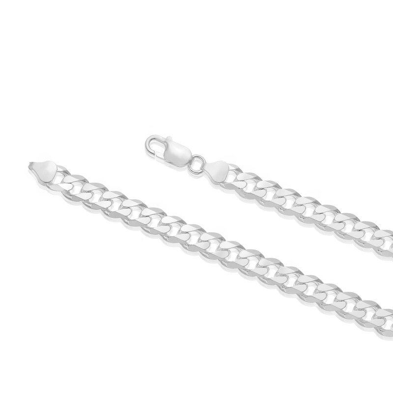Main Image 3 of Men's Sterling Silver 20" Curb Chain