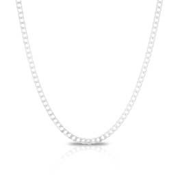 Men's Sterling Silver Flat Curb Chain 22''