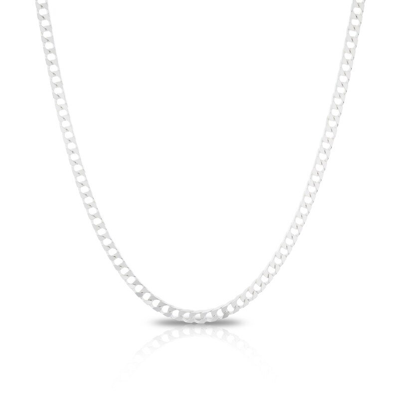 Main Image 1 of Men's Sterling Silver Flat Curb Chain 22''