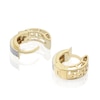 Thumbnail Image 1 of Sterling Silver & 18ct Gold Plated Vermeil 0.12ct Total Diamond Hoop Earrings