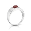 Thumbnail Image 3 of Men's Sterling Silver 0.03ct Diamond & Red Jasper Signet Ring