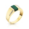 Thumbnail Image 2 of Sterling Silver & 18ct Gold Plated Vermeil Malachite & Diamond Ring