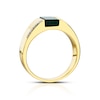 Thumbnail Image 2 of Sterling Silver & 18ct Gold Plated Vermeil Malachite & Diamond Ring