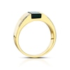 Thumbnail Image 3 of Sterling Silver & 18ct Gold Plated Vermeil Malachite & Diamond Ring