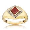 Thumbnail Image 1 of Sterling Silver & 18ct Gold Plated Vermeil 0.13ct Total Diamond Ring