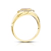 Thumbnail Image 3 of Sterling Silver & 18ct Gold Plated Vermeil 0.13ct Total Diamond Ring
