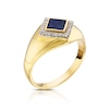 Thumbnail Image 2 of Sterling Silver & 18ct Gold Plated Vermeil Sodalite 0.13ct Total Diamond Ring