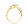 Thumbnail Image 3 of Sterling Silver & 18ct Gold Plated Vermeil Sodalite 0.13ct Total Diamond Ring