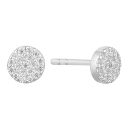 Sterling Silver Cubic Zirconia Round Stud Earrings