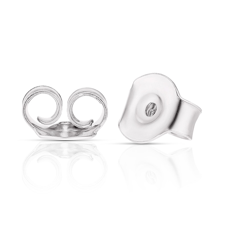 Silver Cubic Zirconia Round Stud Earrings