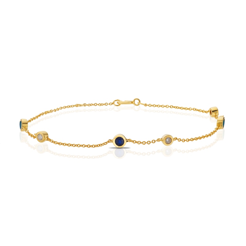 Gold sapphire bracelet