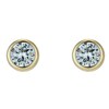 Thumbnail Image 1 of 9ct Yellow Gold Cubic Zirconia Rubover 5.5mm Stud Earrings