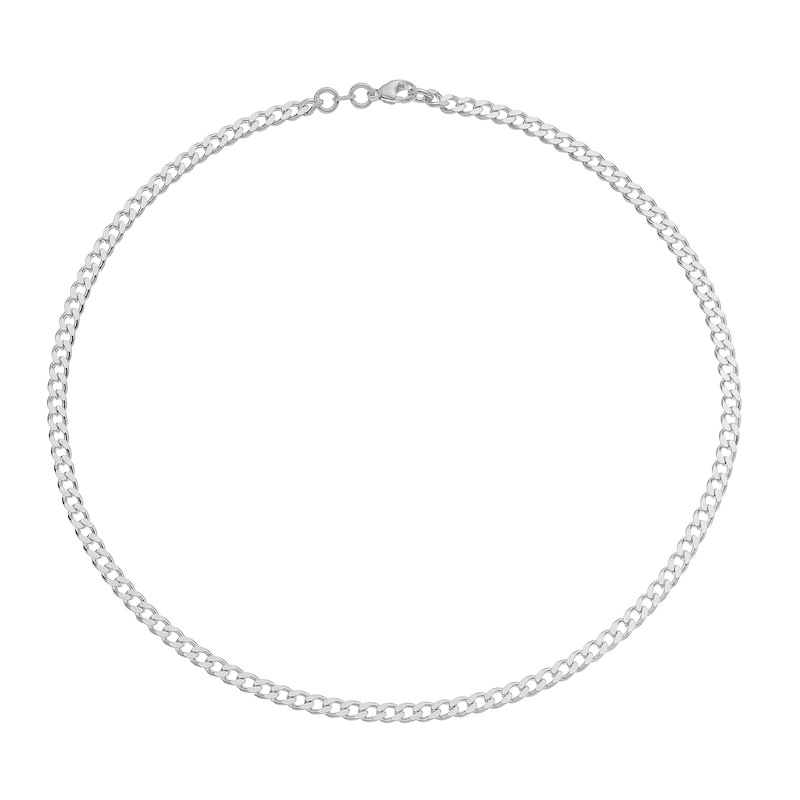 Sterling Silver 18 Inch Curb 4mm Chain Necklace