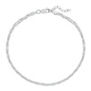 Thumbnail Image 1 of Sterling Silver Twisted Double Chain Anklet