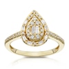 Thumbnail Image 0 of 9ct Yellow Gold 0.40ct Diamond Cluster Pear Shaped Ring