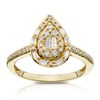 Thumbnail Image 0 of 9ct Yellow Gold 0.40ct Diamond Cluster Pear Shaped Ring