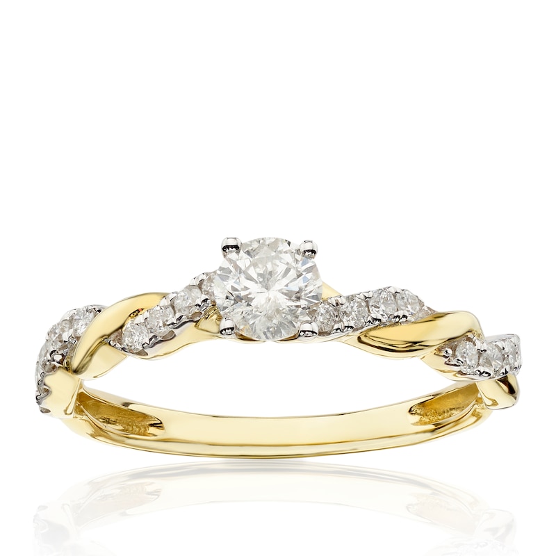 9ct Yellow Gold 0.50ct Diamond Solitaire Ring