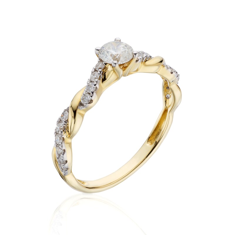 9ct Yellow Gold 0.50ct Diamond Solitaire Ring
