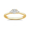 Thumbnail Image 1 of 9ct Yellow Gold 0.50ct Diamond Solitaire Baguette Shoulders Ring