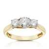 Thumbnail Image 0 of 9ct Yellow Gold 1ct Diamond Three Stone Ring