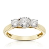 Thumbnail Image 1 of 9ct Yellow Gold 1ct Diamond Three Stone Ring