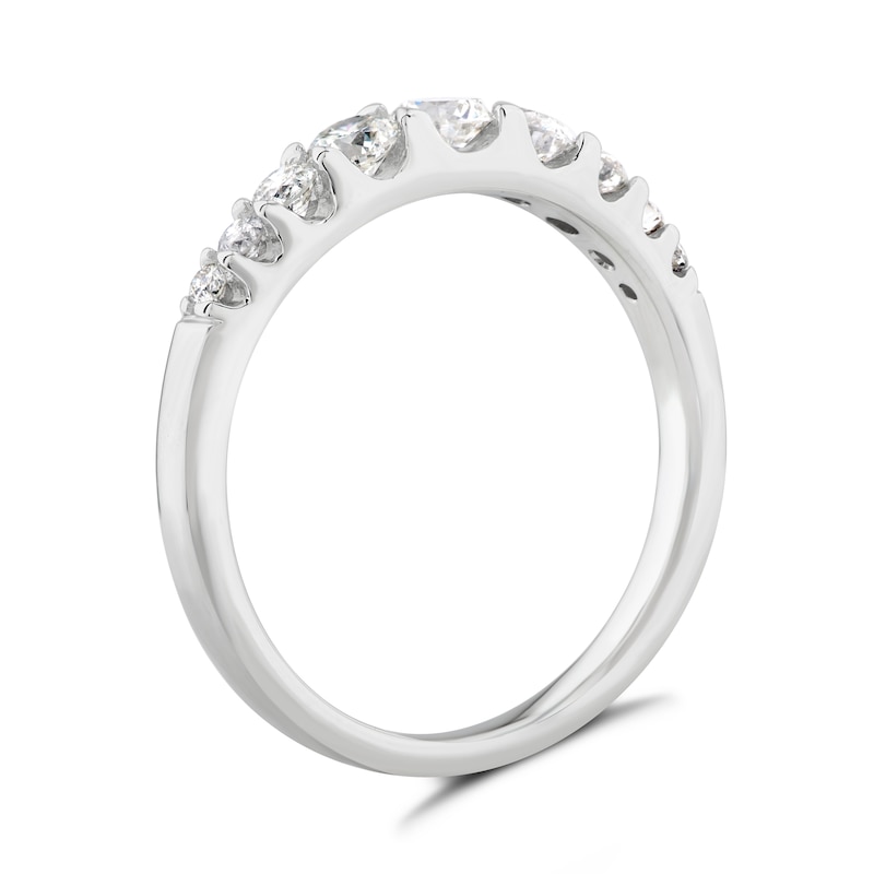 Main Image 3 of 9ct White Gold 0.50ct Diamond Graduated Eternity Ring