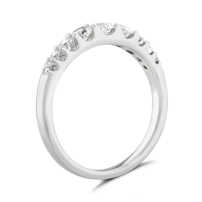 9ct White Gold 0.50ct Diamond Graduated Eternity Ring